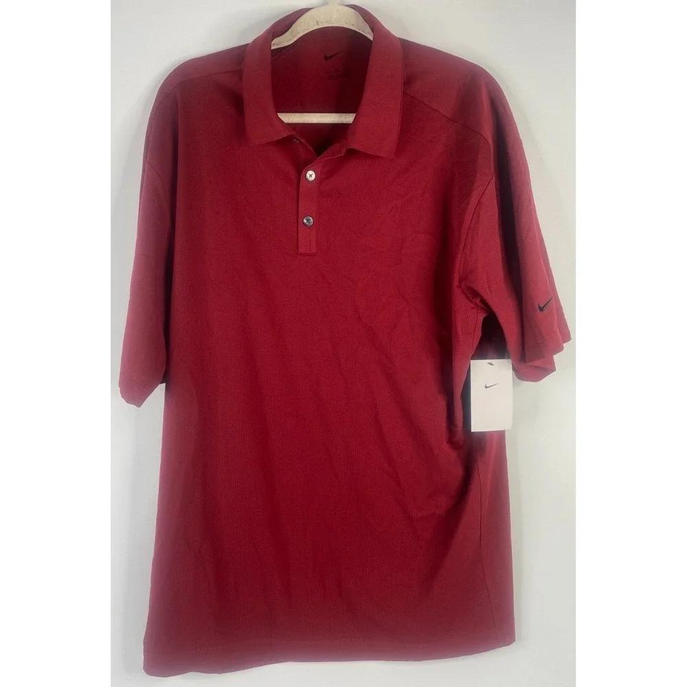Nike Golf Polo Shirt Mens XL Red‎ New Dri-FIT Short Sleeve 266998-678